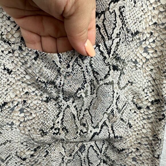 Equipment Femme 100% Silk Snakeskin Print Shift Mini Dress Size S Boho Western - Picture 4 of 12